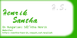 henrik santha business card